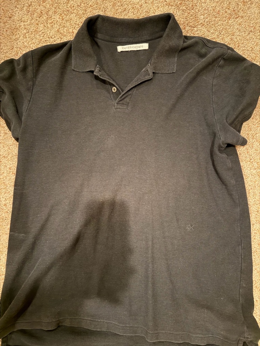 Outerknown Men's Black Polo — Classic Short Sleeve